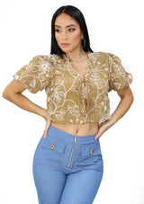 HF-26C-556D Light Brown Blusa de Mujer