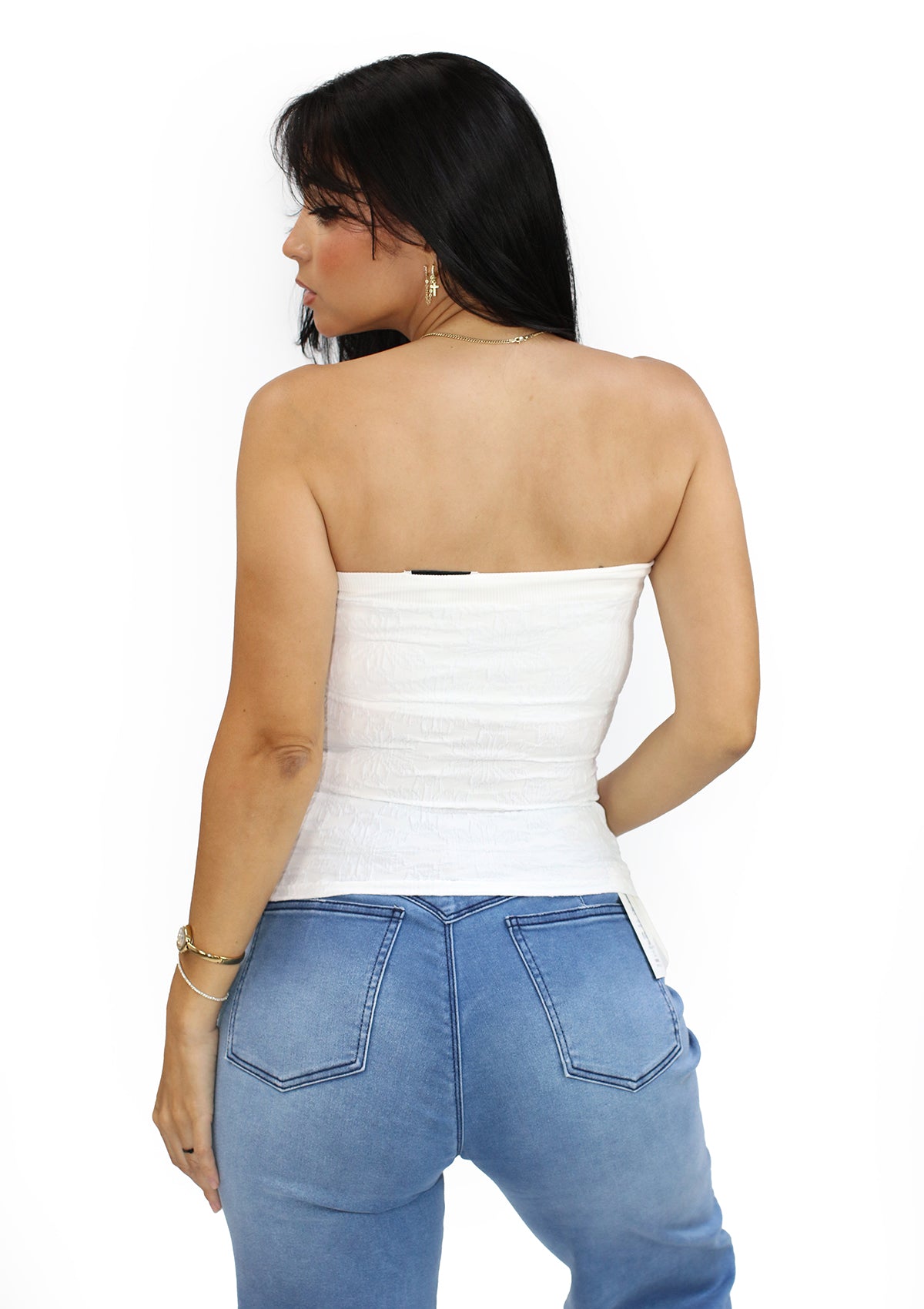 HF-26E-219 White Blusa de Mujer