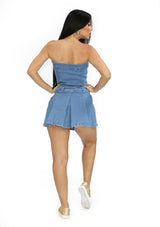 HM-D-14330 Medium Denim Vestido de Mujer