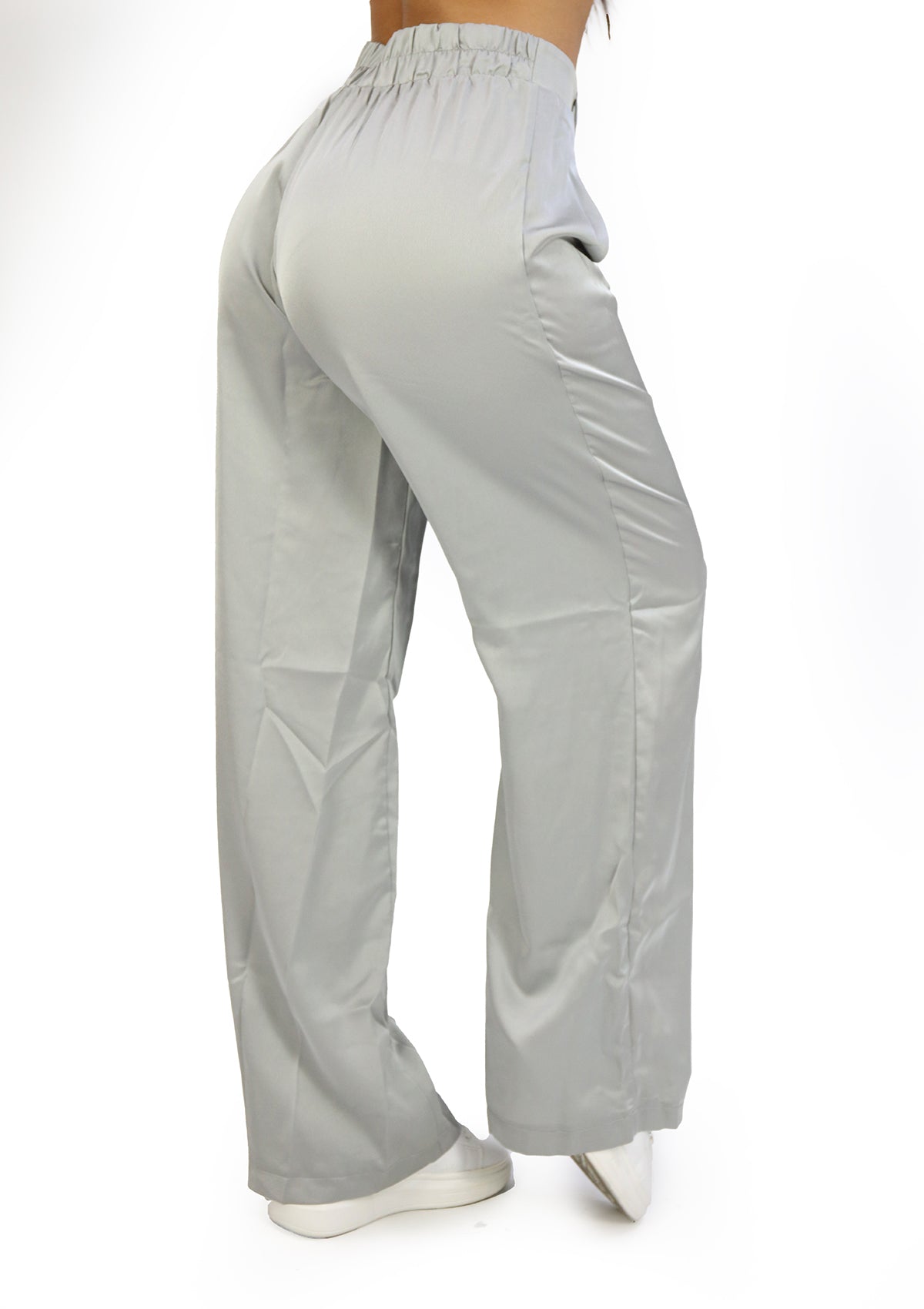 HM-P-40568-H Silver Pantalón de Mujer