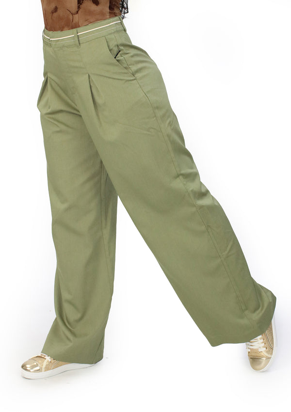 HMP40776-Olive Pantalon de Mujer
