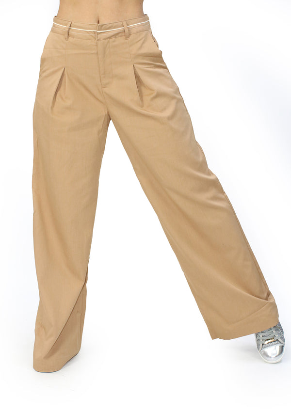 HMP40776-Camel Pantalon de Mujer