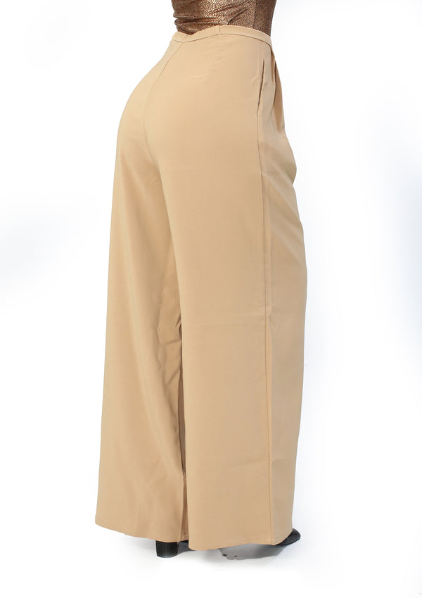 HM-P-40811 Camel Pantalón de Mujer