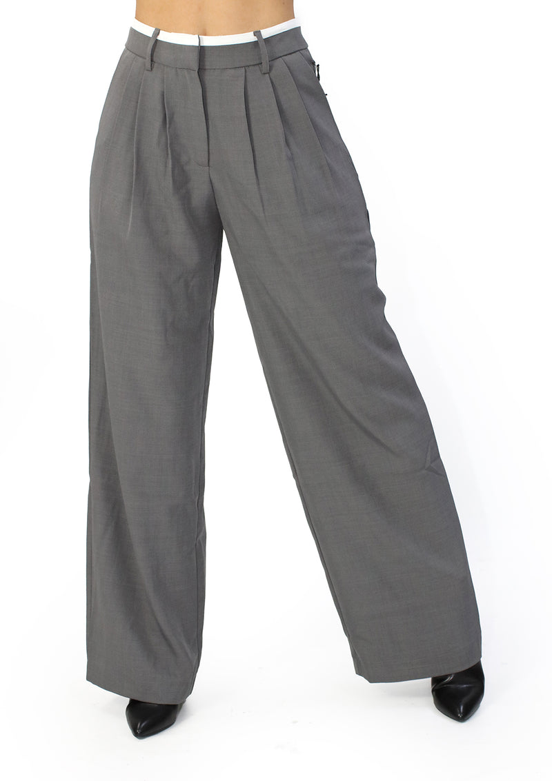 HM-P-40865 Grey Pantalón de Mujer