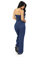 HM-P-40893 Dark Denim Jumpsuit de Mujer