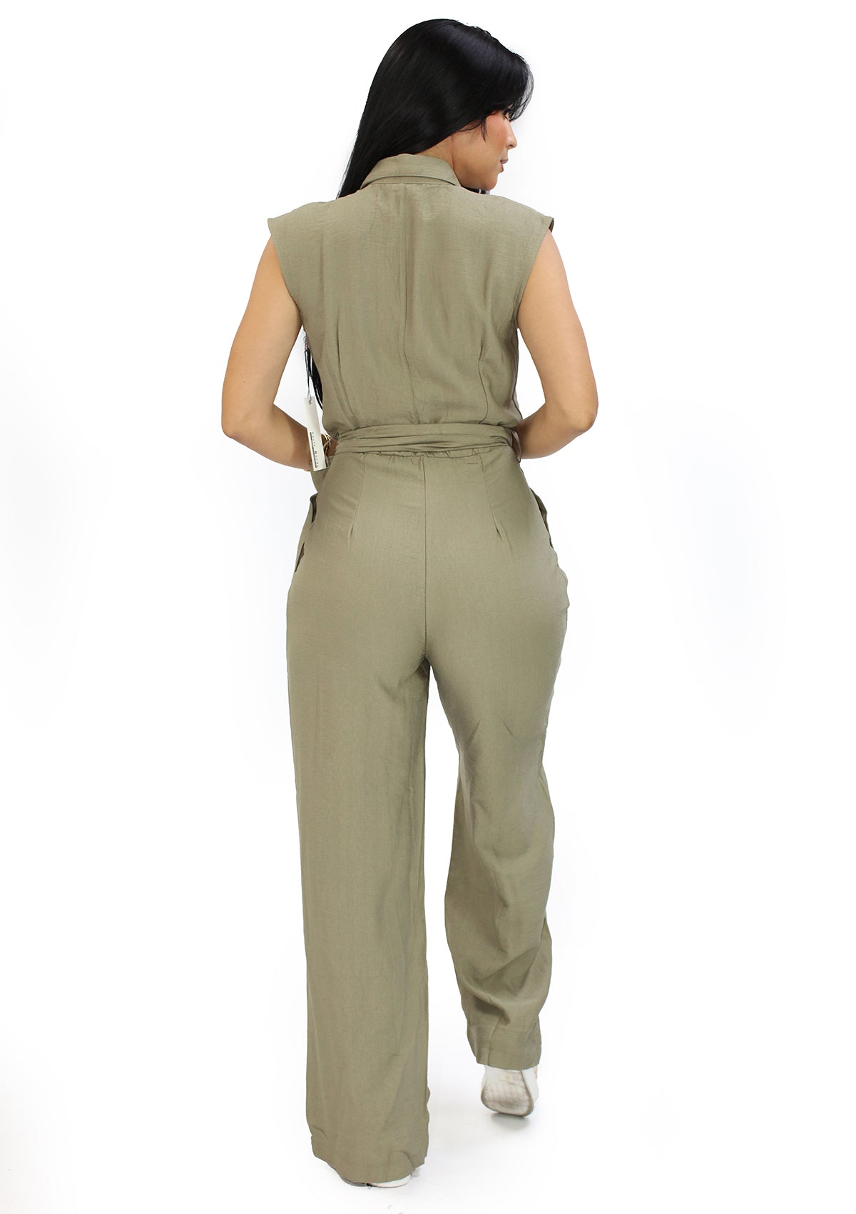 HM-P-40956 Light Olive Jumpsuit Mujer