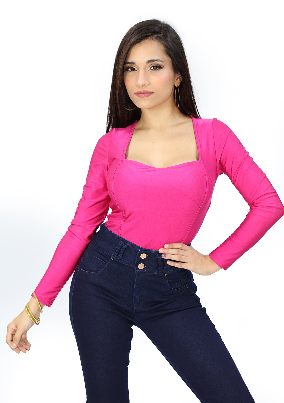 HM-T-56746 Fuchsia Bodysuit de Mujer