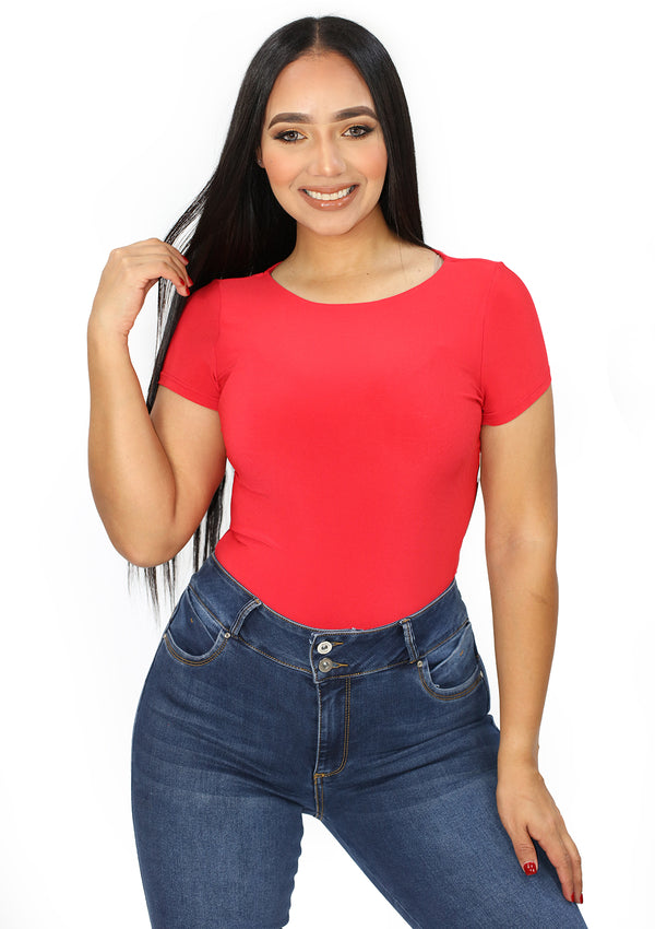 HM-T-56767 Red Bodysuit de Mujer