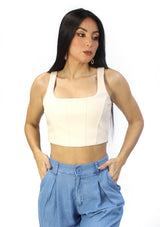 HM-T-57027 Ivory Blusa de Mujer