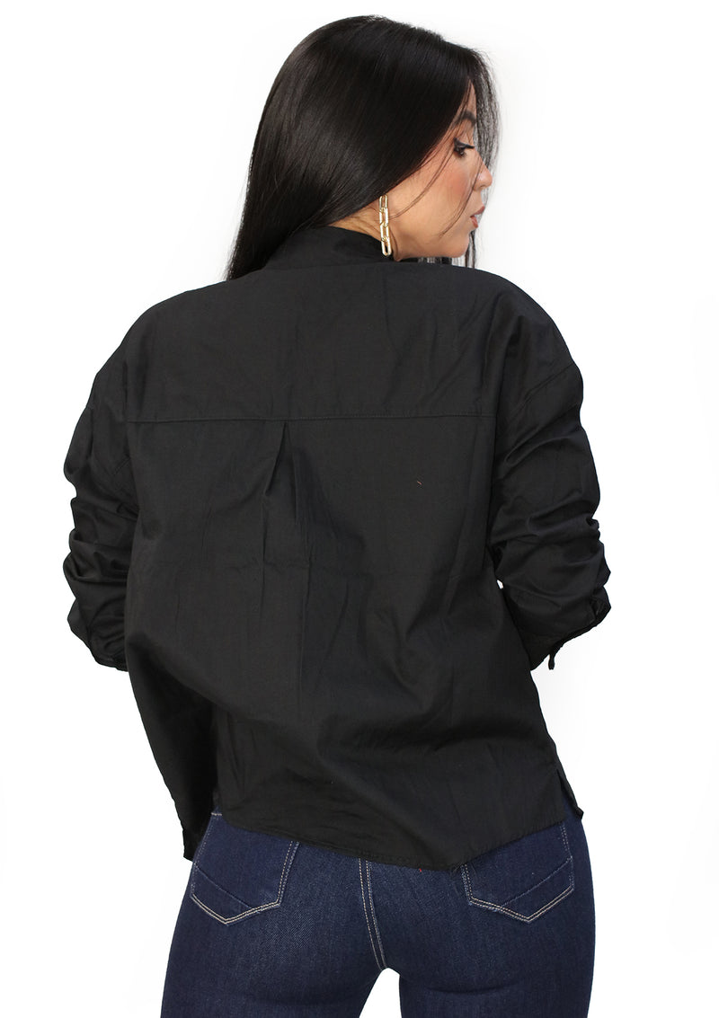 HM-T-57060 Black Blusa de Mujer