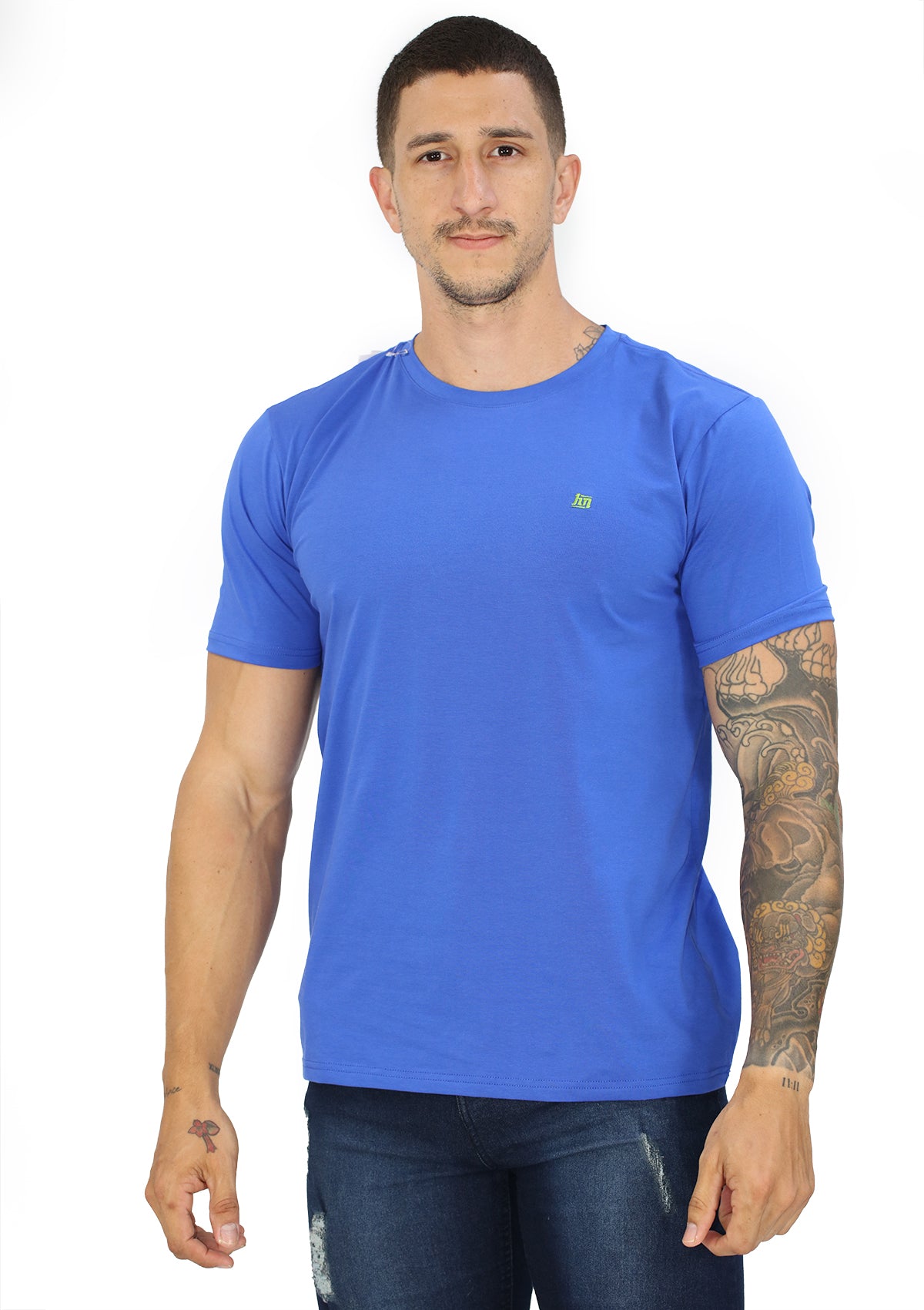 HN-04366 Blue Men's T-Shirt by HN