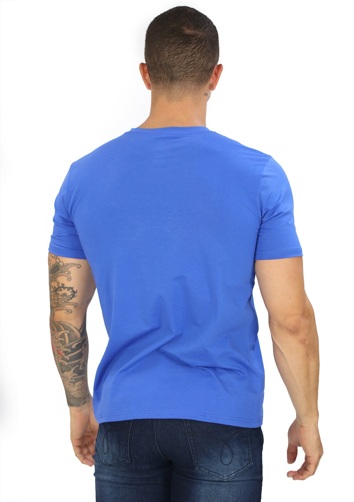 HN-04366 Blue Men's T-Shirt by HN