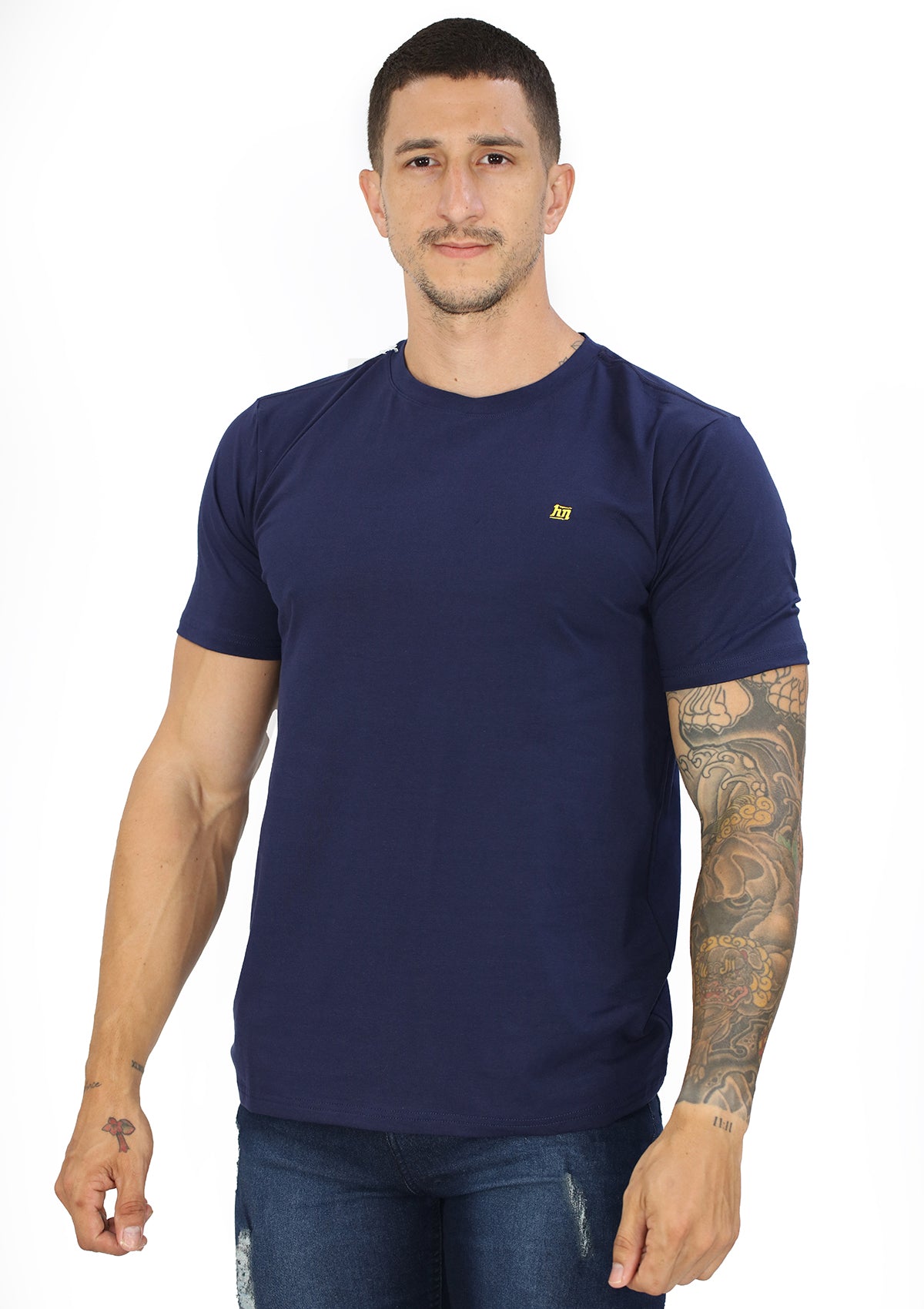 HN-04369 Blue Men's T-Shirt by HN