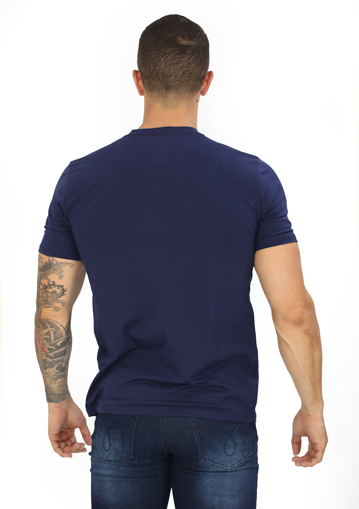 HN-04369 Blue Men's T-Shirt by HN