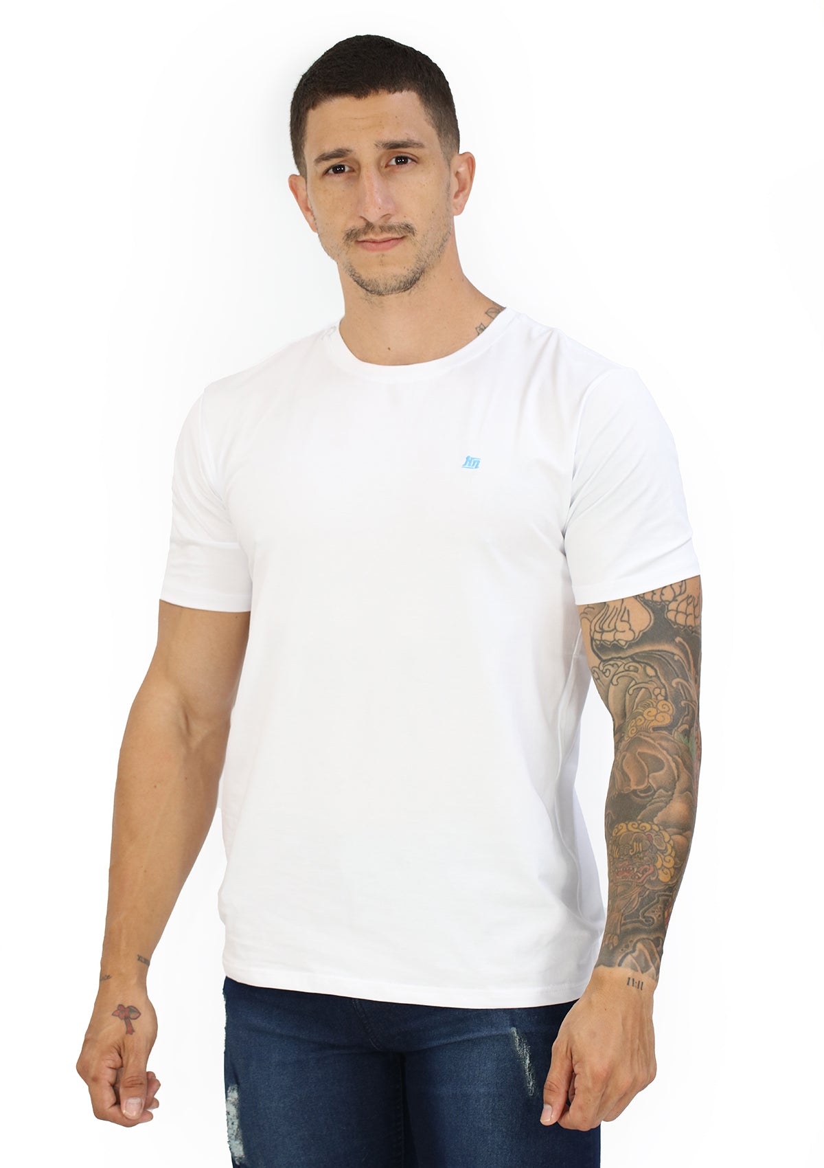HN-04371 White Men's T-Shirt by HN