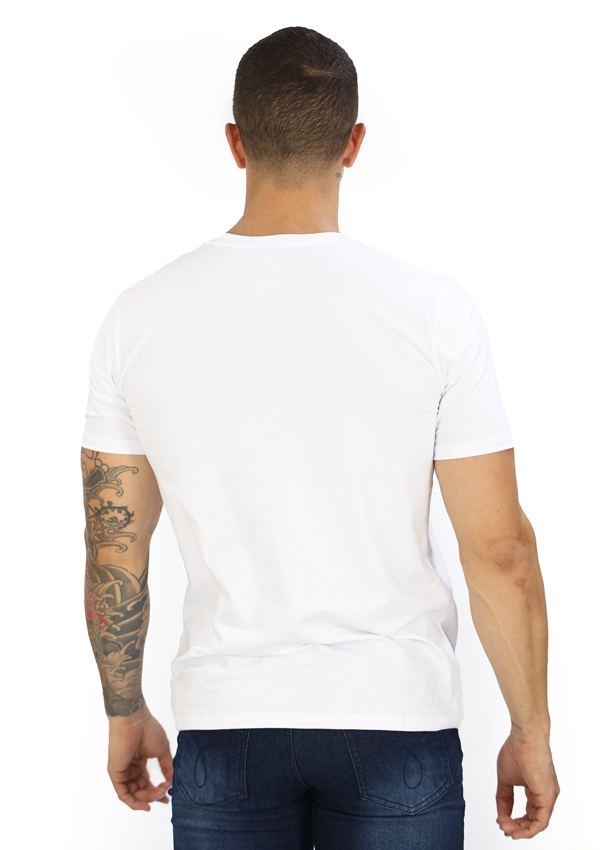 HN-04371 White Men's T-Shirt by HN