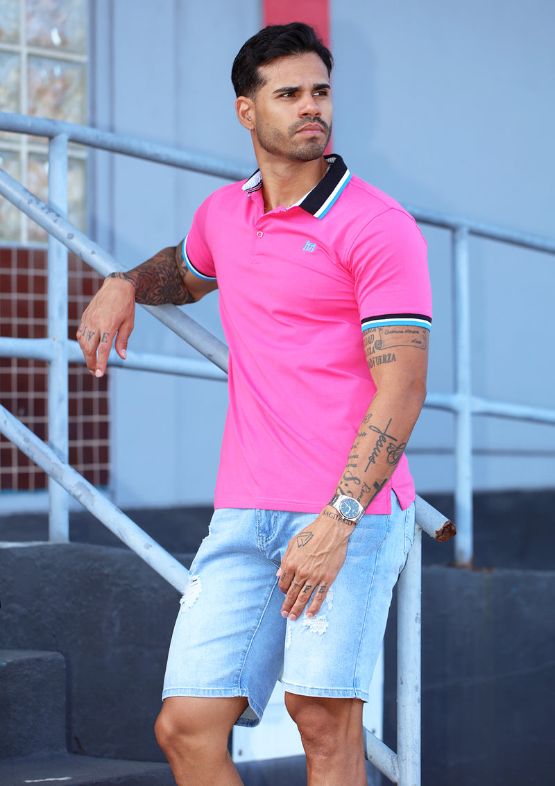 HN04376 Fuchsia Mens Polo by HN