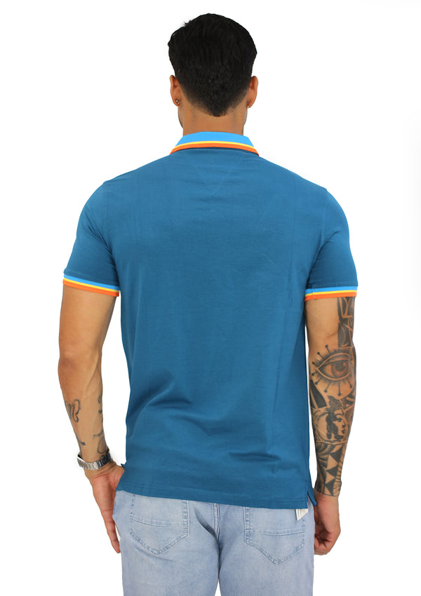 HN04377 Blue Mens Polo by HN