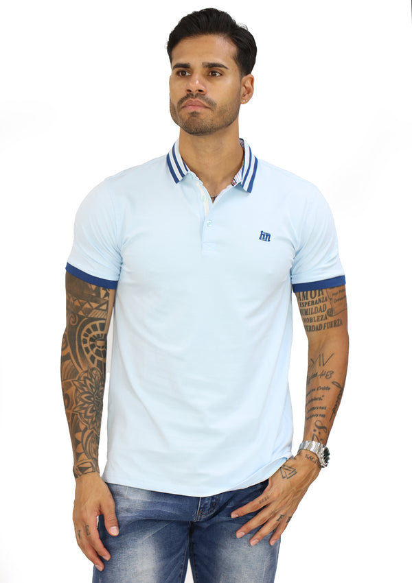 HN04379 Blue Mens Polo by HN