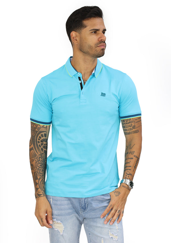 HN04389 Blue Mens Polo by HN