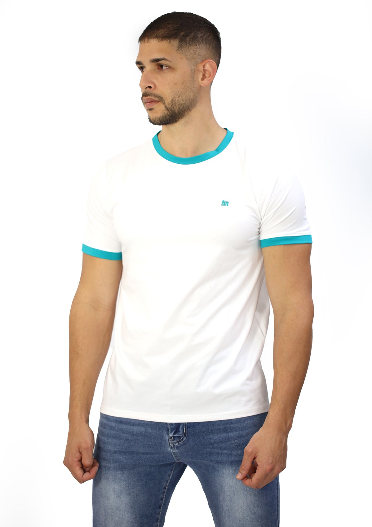 HN-04415 White Men's T-Shirt by HN