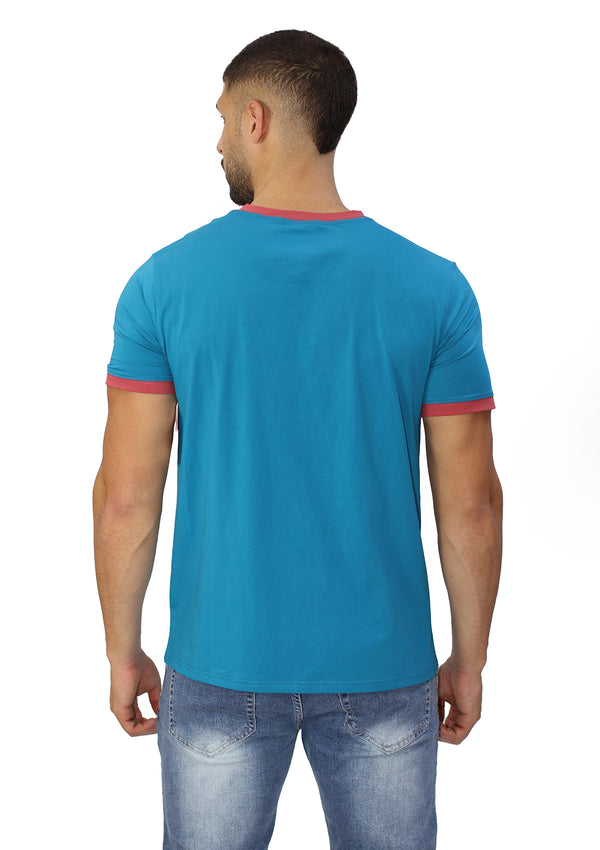 HN-04419 Blue Men's T-Shirt by HN