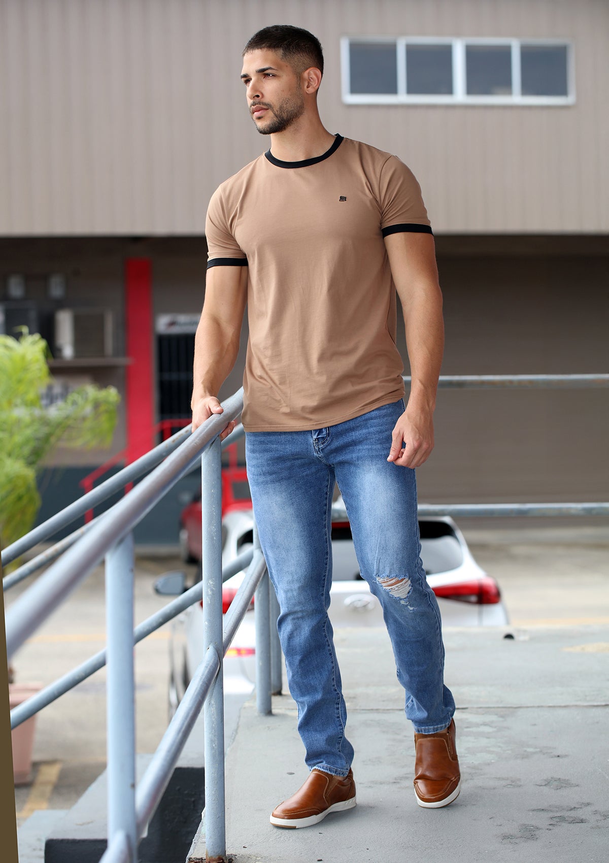 HN-04421 Brown Men's T-Shirt by HN