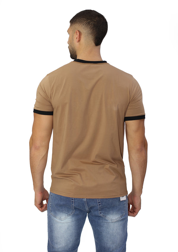 HN-04421 Brown Men's T-Shirt by HN