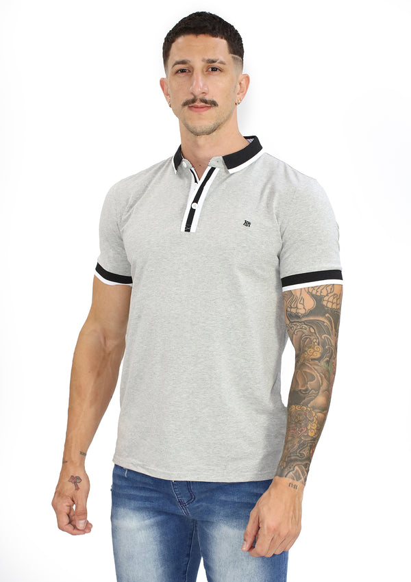 HN-04429 Grey Mens Polo by HN