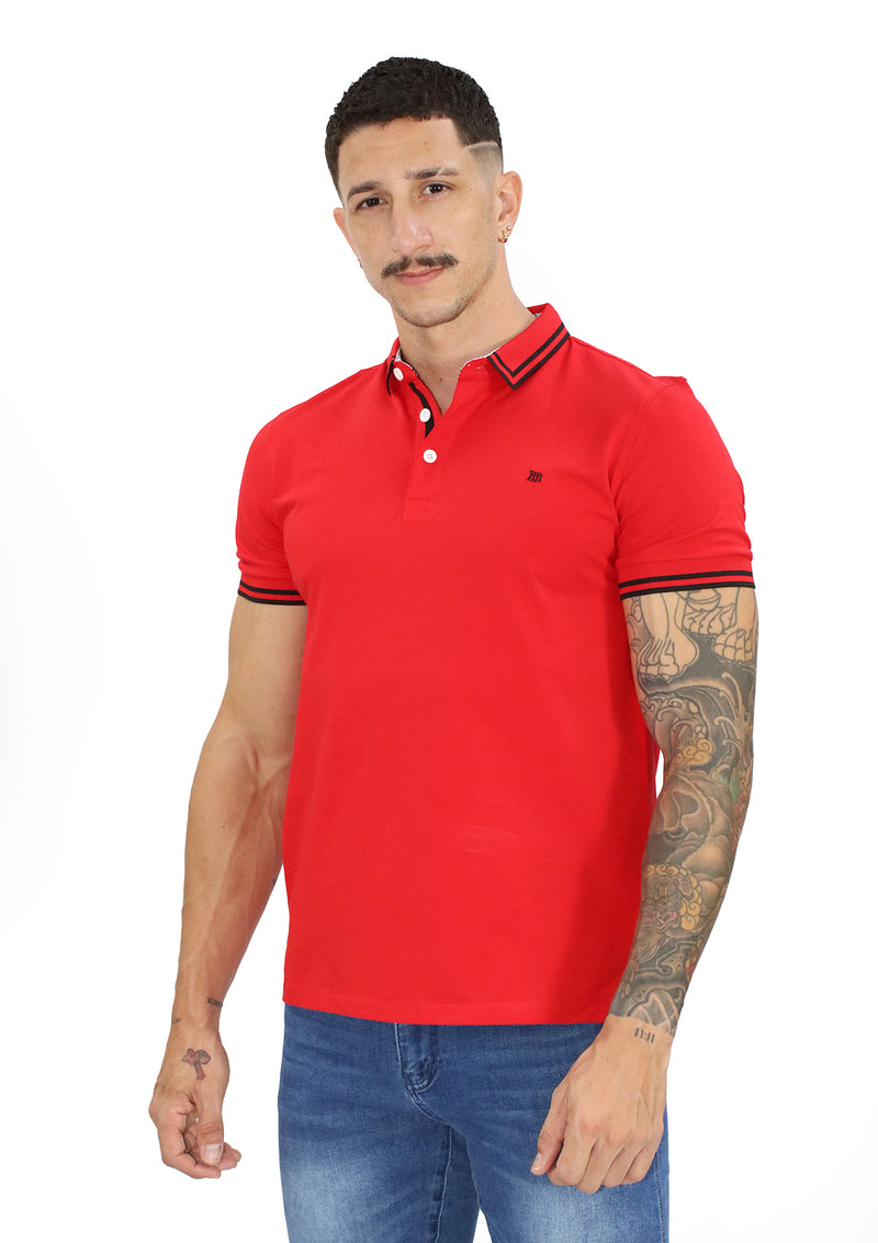 HN-04436 Red Mens Polo by HN