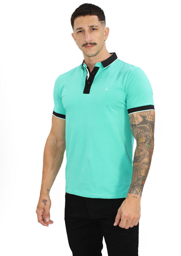 HN-04442 Green Mens Polo by HN