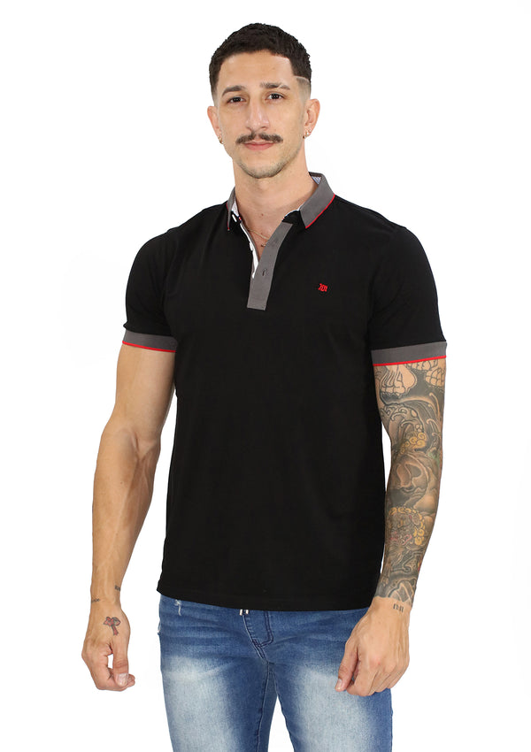 HN-04444 Black Mens Polo by HN