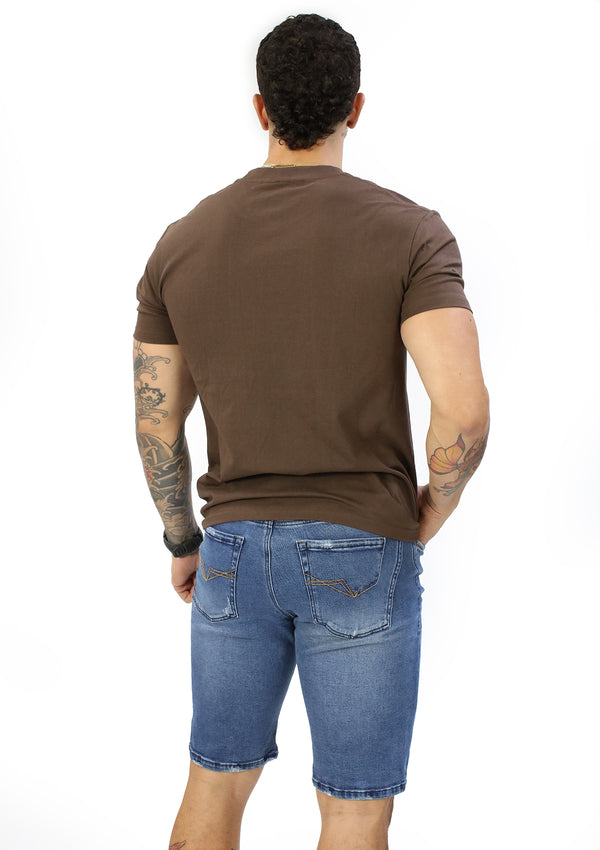 HN-04476 Brown Men's T-Shirt by HN
