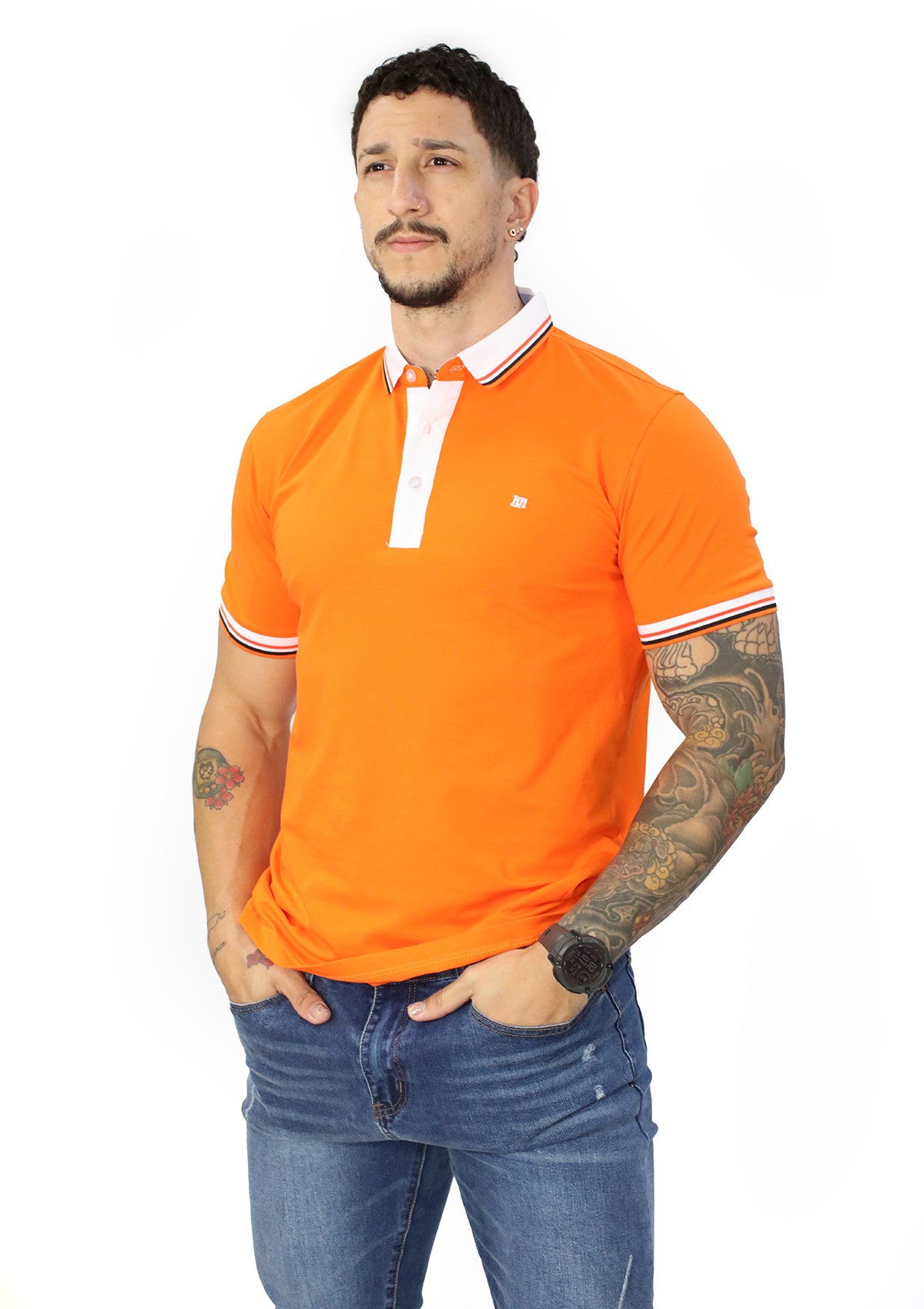 HN-04479 Orange Mens Polo by HN