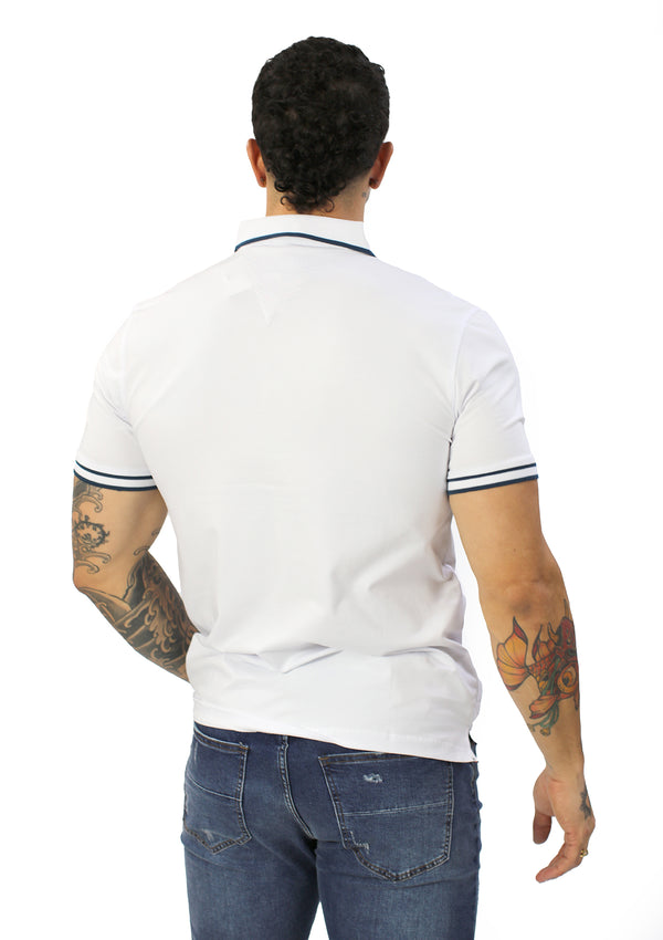 HN-04480 White Mens Polo by HN