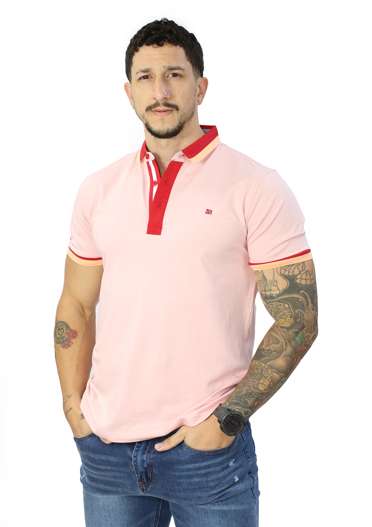 HN-04483 Pink Mens Polo by HN
