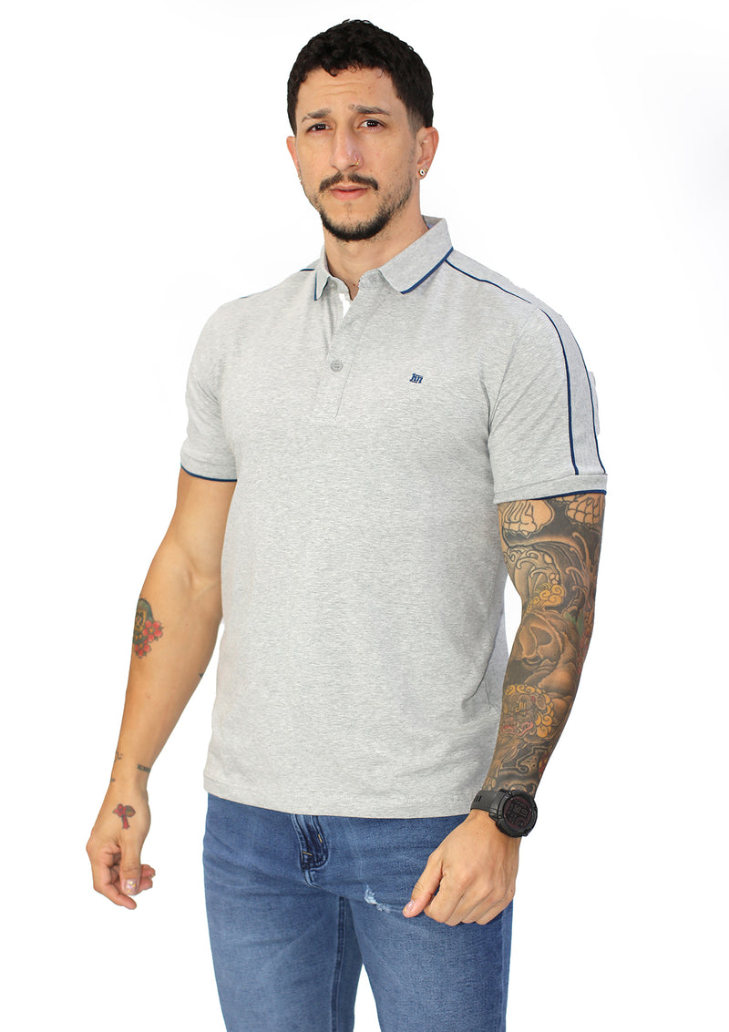 HN-04486 Gray Mens Polo by HN