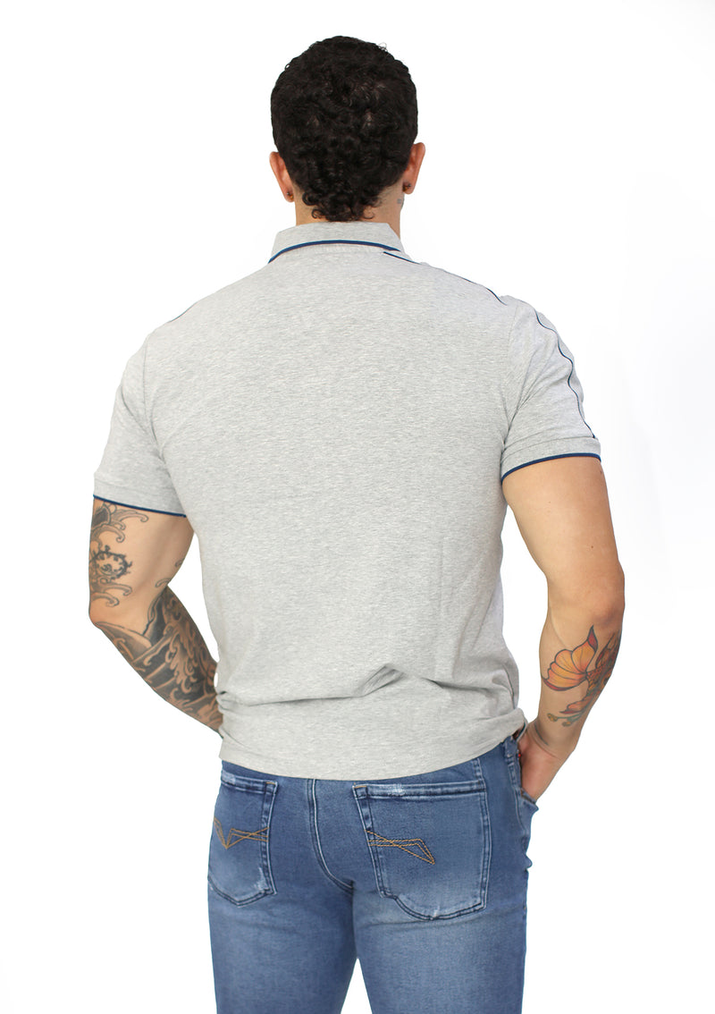 HN-04486 Gray Mens Polo by HN