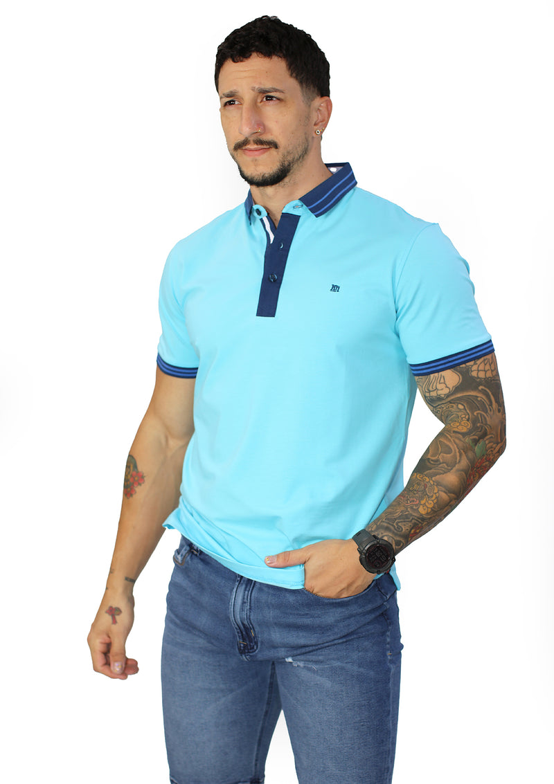 HN-04490 Blue Mens Polo by HN