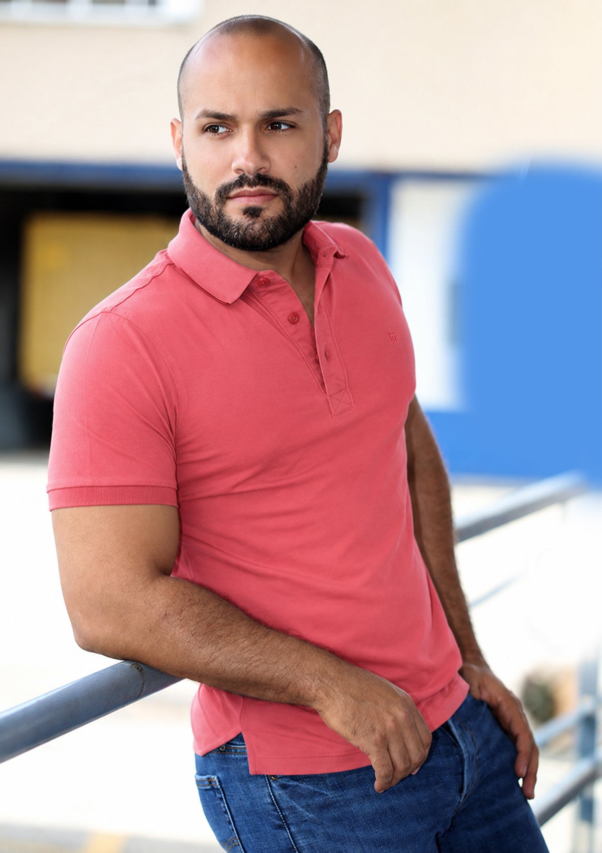 HN-04505 Pink Mens Polo by HN