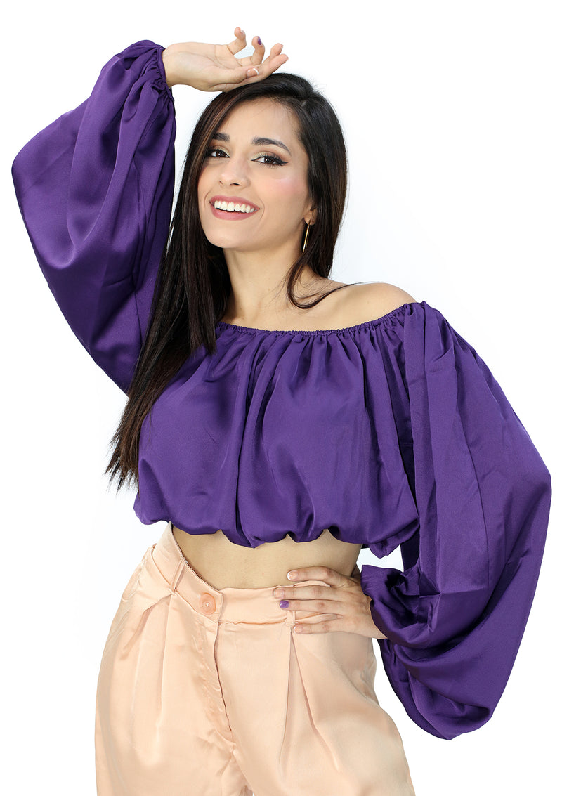 HYHF23G502 Shadow Purple Blusa de Mujer