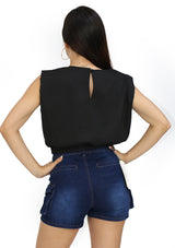 HYHF24A543 Black Blusa de Mujer