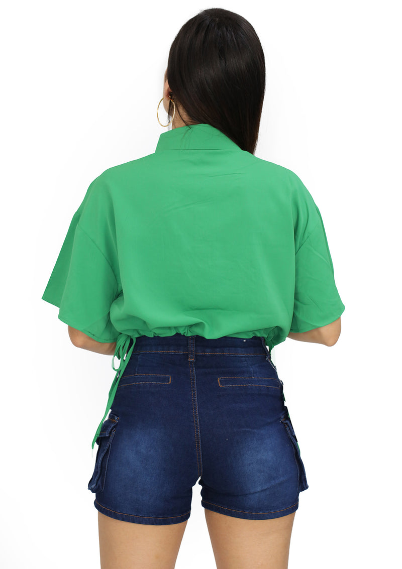 HYHF24A649 Green Blusa de Mujer