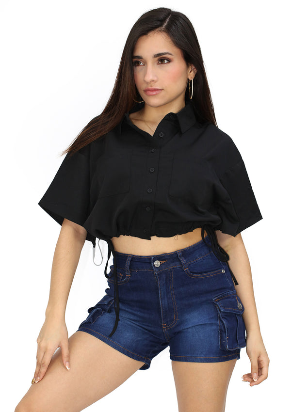 HYHF24A649 Black Blusa de Mujer