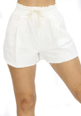 HYHF24C352 White Denim Short de Mujer