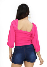 HYHF24F188 Fuchsia Blusa de Mujer