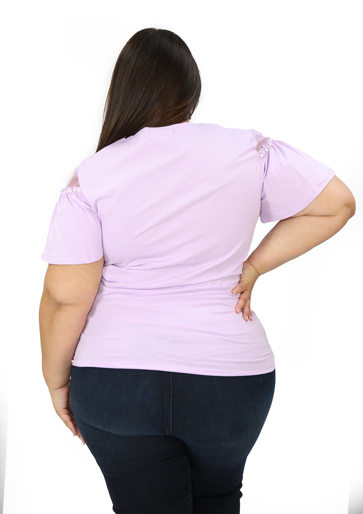 IN-XP236-PL Lilac Blusa de Mujer Plus Size