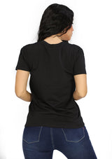 IN-Y300-CH Black 2 Heart Love Blusa de Mujer