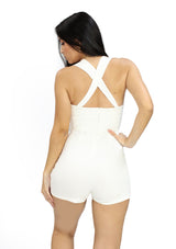 IR-IP-9284 Off White Romper Skort de Mujer