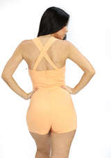 IR-IP-9284 Orange Romper Skort de Mujer